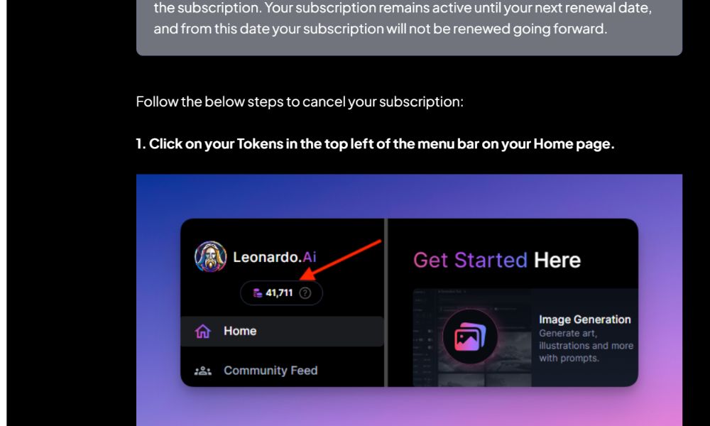 How to cancel Leonardo ai Subscription